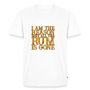 I Am The Reason Why All The Rum Is Gone 3 - Men's Premium Organic T-Shirt - white - Front - Nico (187cm)
