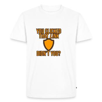 Vous avez cliqué sur ce lien, n’avez-vous pas 4 - T-shirt Premium bio Homme - blanc - Devant - Nico (187cm)