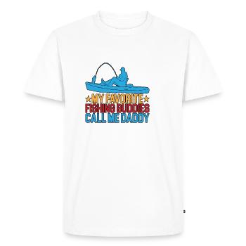 Mes copains de pêche préférés appelez-moi papa 4 - T-shirt Premium bio Homme - blanc - Devant - Nico (187cm)