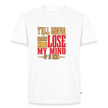 Vous allez tous me faire perdre la tête ici 3 - T-shirt Premium bio Homme - blanc - Devant - Nico (187cm)