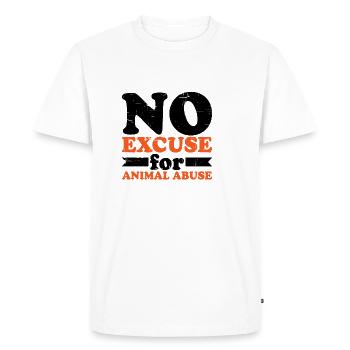 Aucune excuse pour la maltraitance des animaux 6 - T-shirt Premium bio Homme - blanc - Devant - Nico (187cm)