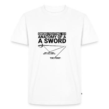 Sword Fighting 101 Anatomy Of A Sword 2 - Men's Premium Organic T-Shirt - white - Front - Nico (187cm)