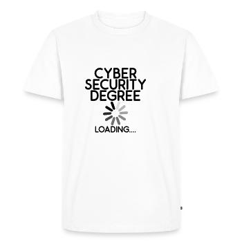 Cyber Security Degree Loading 2 - Men's Premium Organic T-Shirt - white - Front - Nico (187cm)