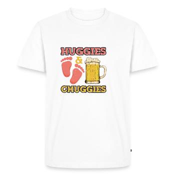 Huggies and Chuggies 17 - Men's Premium Organic T-Shirt - white - Front - Nico (187cm)