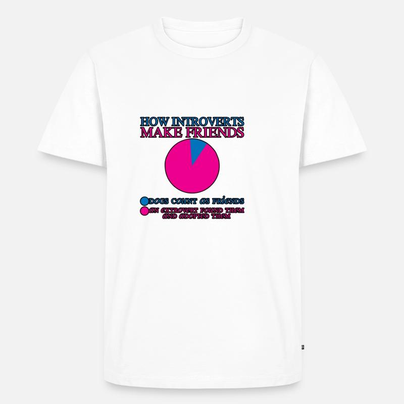 How Introverts Make Friends 2 - Männer Premium Bio T-Shirt - Weiß