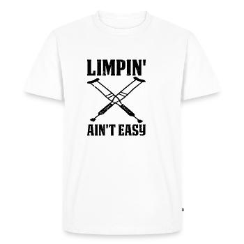 Limpin' Ain't Easy 20 - Men's Premium Organic T-Shirt - white - Front - Nico (187cm)