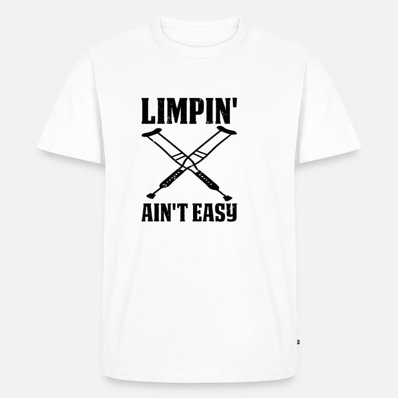Limpin' Ain't Easy 20 - Männer Premium Bio T-Shirt - Weiß