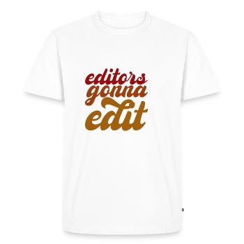 Editors going to Edit - Men's Premium Organic T-Shirt - white - Front - Nico (187cm)