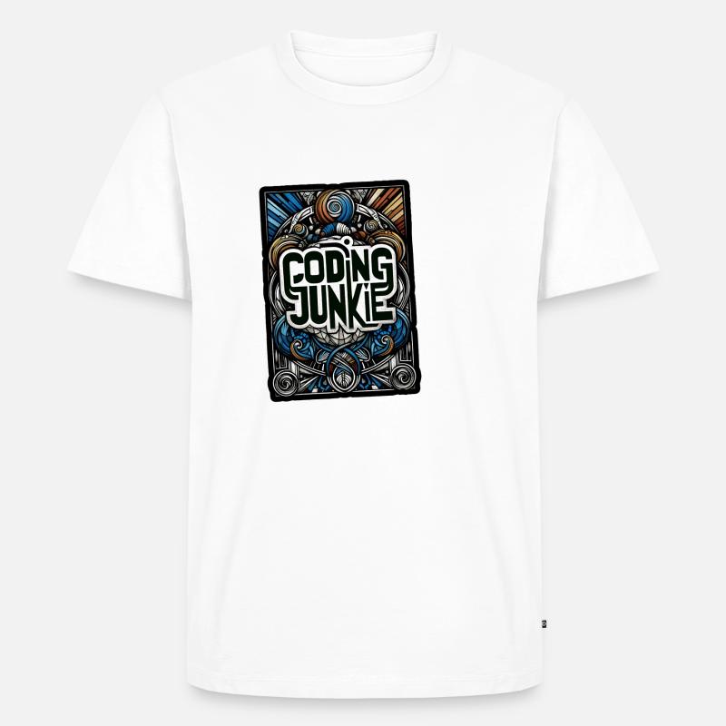 Coding Junkie 14 - Men's Premium Organic T-Shirt - white