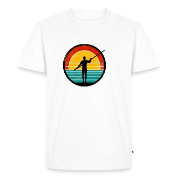 Saut à la perche - T-shirt Premium bio Homme - blanc - Devant - Nico (187cm)