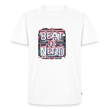 Battez-le Nerd 10 - T-shirt Premium bio Homme - blanc - Devant - Nico (187cm)