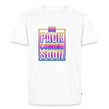 Six Pack à venir 62 - T-shirt Premium bio Homme - blanc - Devant - Nico (187cm)