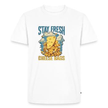 Stay Fresh Cheese Bags 51 - Men's Premium Organic T-Shirt - white - Front - Nico (187cm)