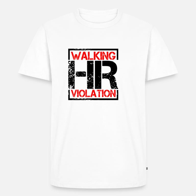 Walking Hr Violation 6 - Männer Premium Bio T-Shirt - Weiß