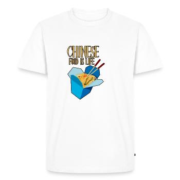La cuisine chinoise, c’est la vie 4 - T-shirt Premium bio Homme - blanc - Devant - Nico (187cm)