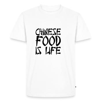 La cuisine chinoise, c’est la vie - T-shirt Premium bio Homme - blanc - Devant - Nico (187cm)
