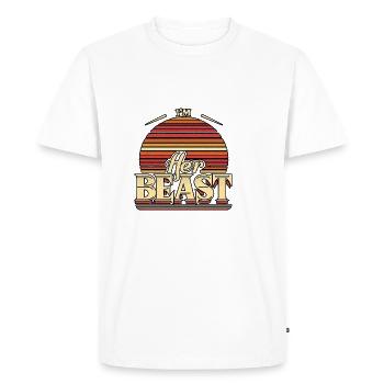 I'm Her Beast 8 - Men's Premium Organic T-Shirt - white - Front - Nico (187cm)