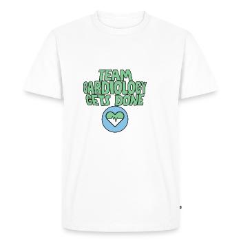 L’équipe de cardiologie se fait 4 - T-shirt Premium bio Homme - blanc - Devant - Nico (187cm)