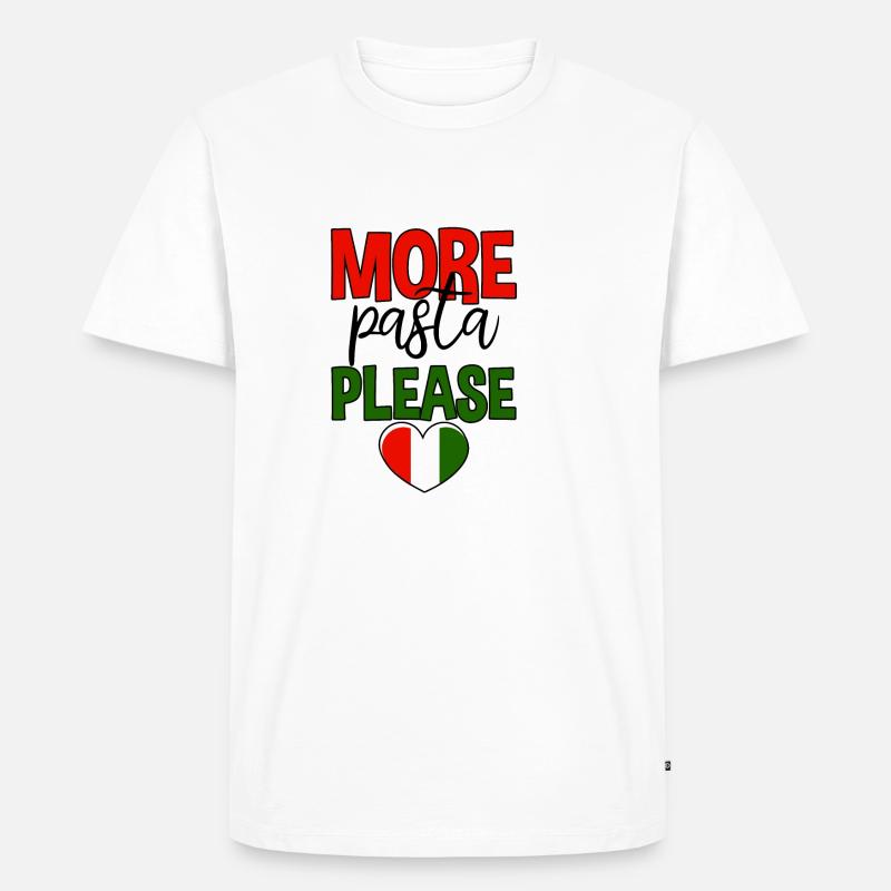 More Pasta Please 4 - Männer Premium Bio T-Shirt - Weiß