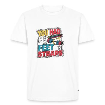 Tu m’avais à mes pieds dans des sangles 57 - T-shirt Premium bio Homme - blanc - Devant - Nico (187cm)
