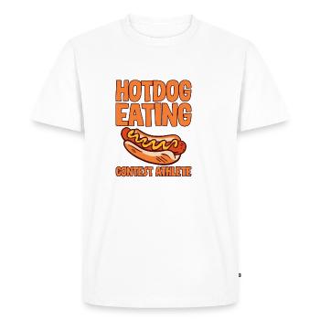Hotdog Eating Contest Athlete 4 - Men's Premium Organic T-Shirt - white - Front - Nico (187cm)