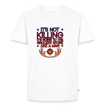 It's Going To The Grocery Store Like A Man 4 - Men's Premium Organic T-Shirt - white - Front - Nico (187cm)