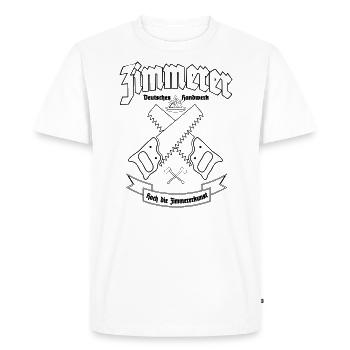 Zimmerer - Männer Premium Bio T-Shirt - Weiß - Vorne - Nico (187cm)