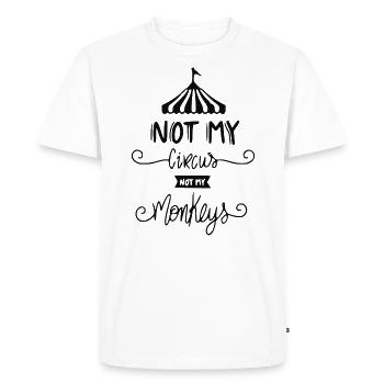 Pas mon cirque, pas mon t-shirt amusant Monkeys - T-shirt Premium bio Homme - blanc - Devant - Nico (187cm)