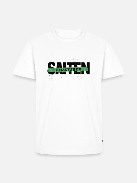 Saiten Flüsterer - Männer Premium Bio T-Shirt - Weiß