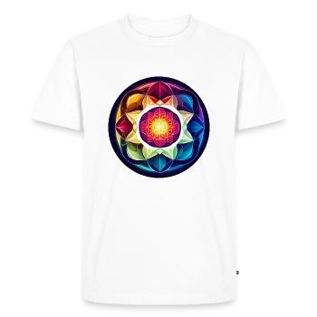 Flower of Life - Men's Premium Organic T-Shirt - white - Front - Nico (187cm)