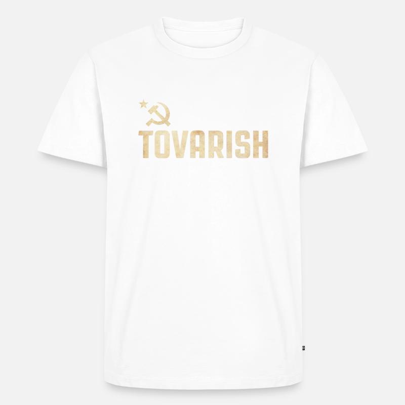 Tovarish - Männer Premium Bio T-Shirt - Weiß