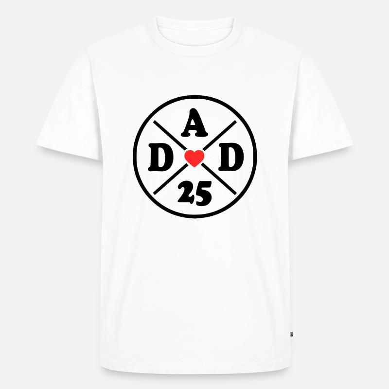 Dad 2025 - Männer Premium Bio T-Shirt - Weiß