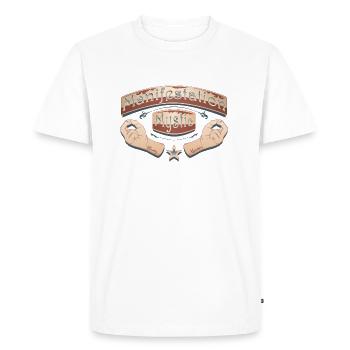 Manifestation Mystic - Men's Premium Organic T-Shirt - white - Front - Nico (187cm)