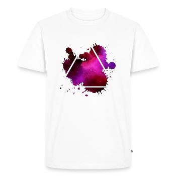 triangle violet triangle violet - T-shirt Premium bio Homme - blanc - Devant - Nico (187cm)