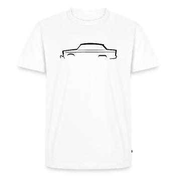 Car silhouette | Oldtimer | Trapezoid - Men's Premium Organic T-Shirt - white - Front - Nico (187cm)