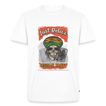 REGGAE PARTY - T-shirt Premium bio Homme - blanc - Devant - Nico (187cm)