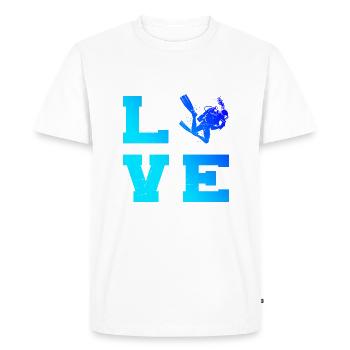 Free Dive Diving Scuba Tauchen Tauchen - Men's Premium Organic T-Shirt - white - Front - Nico (187cm)