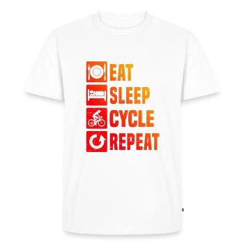 Cyclisme Cyclisme Vélo Cyclisme - T-shirt Premium bio Homme - blanc - Devant - Nico (187cm)