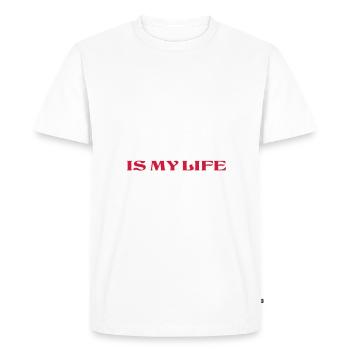 jazz is my life - T-shirt Premium bio Homme - blanc - Devant - Nico (187cm)