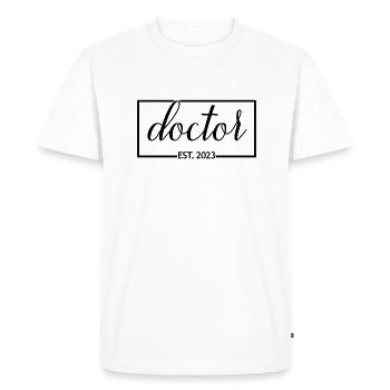 Doctor Est. 2023 Cadeau d’étudiant diplômé en médecine - T-shirt Premium bio Homme - blanc - Devant - Nico (187cm)