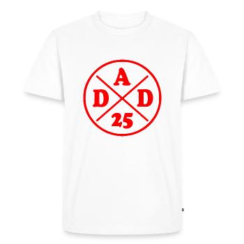 Dad 25 - T-shirt Premium bio Homme - blanc - Devant - Nico (187cm)