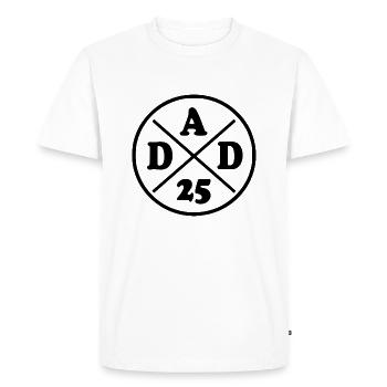Dad 2025 - dad 25 - T-shirt Premium bio Homme - blanc - Devant - Nico (187cm)