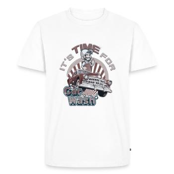 It's time for car washing - vintage look - Men's Premium Organic T-Shirt - white - Front - Nico (187cm)