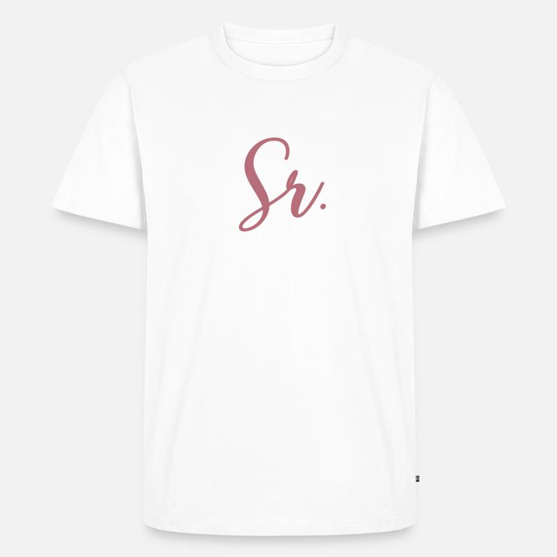 Sr. Verlobungsgeschenk Bräutigam wird Hochzeitsfeier - Männer Premium Bio T-Shirt - Weiß