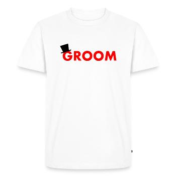 Groom - Men's Premium Organic T-Shirt - white - Front - Nico (187cm)