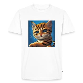cute cat eyes - Men's Premium Organic T-Shirt - white - Front - Nico (187cm)