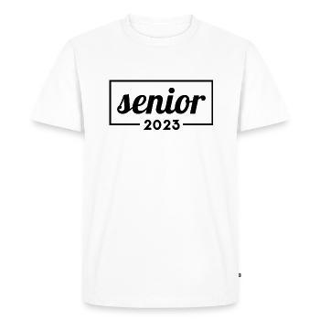 Senior 2023 - Graduated Students Graduation Party - Men's Premium Organic T-Shirt - white - Front - Nico (187cm)