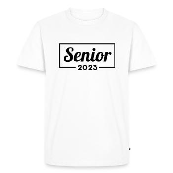 Senior 2023 - Graduated Students Graduation Party - Men's Premium Organic T-Shirt - white - Front - Nico (187cm)