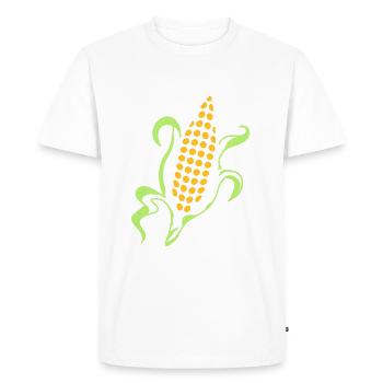 husked corn on the cob - Men's Premium Organic T-Shirt - white - Front - Nico (187cm)