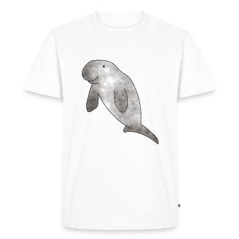 Dugong Manatee - Men's Premium Organic T-Shirt - white - Front - Nico (187cm)